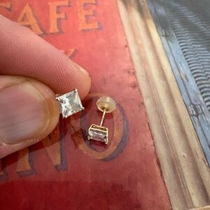 Gold and Silver Stud Earrings